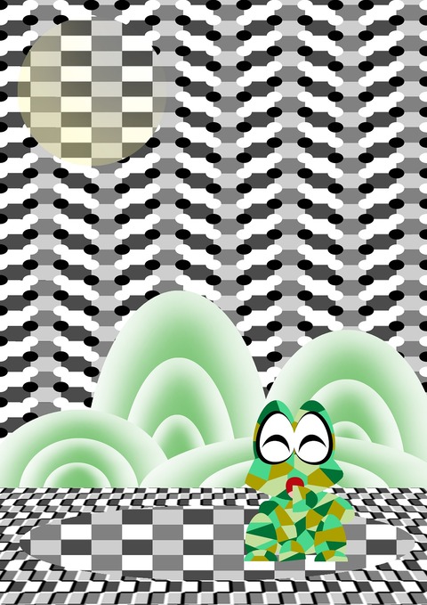 立体カエル-7(ブログ)