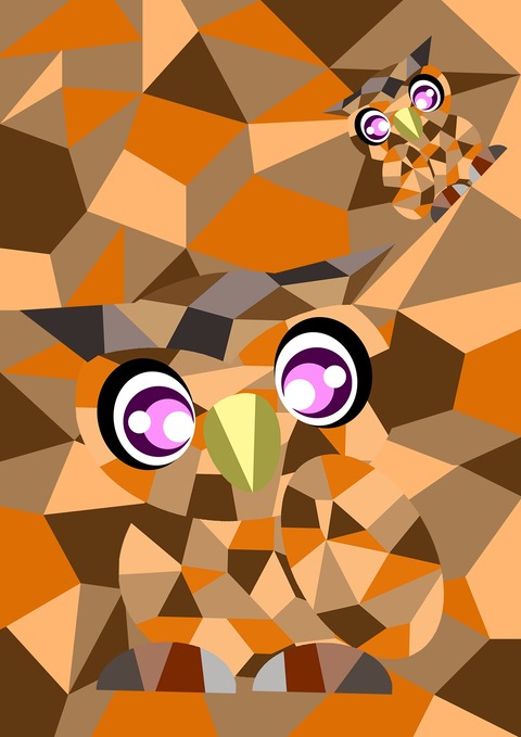 立体フクロウ-1