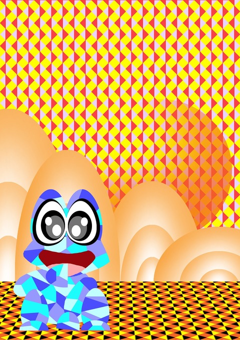 立体カエル－３