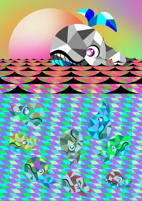 立体クジラ＆イガうにくん－８