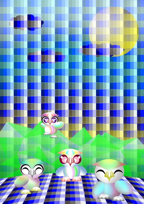 スプレーアート~フクロウ~-2