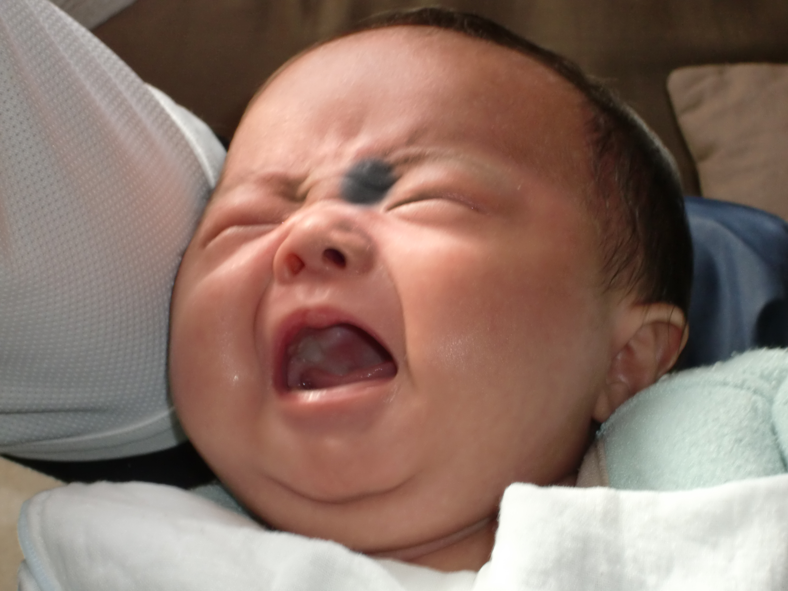 子どもの顔に黒い点が 心霊写真鑑定結果 菅一男の心の道場