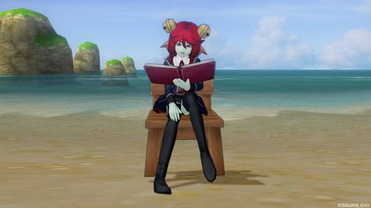 しぐさ 座って本を読む ドラクエ１０でドゥウェッサー