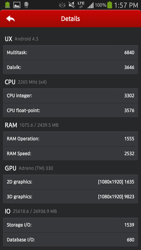 Galaxy note3(ギャラクシーノート3)SC-01FのAntutuベンチマーク結果2