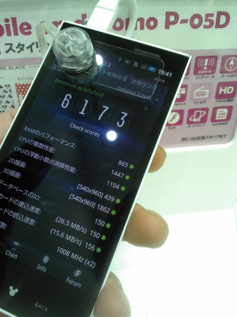 ディズニーモバイル P-05Dのベンチマーク