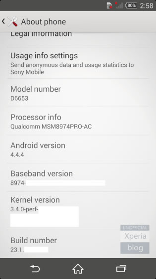 XPERIA Z3 SO-01G・SO-06Fのスクリーンショット保存
