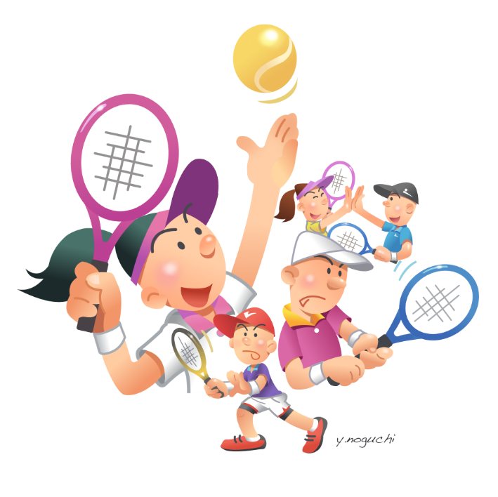 テニス スポーツ 体育の日 イラスト Nonちゃんイラストブログ