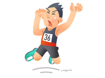 オリンピックイラスト 走り幅跳びイラスト 陸上競技イラスト 東京 Nonちゃんイラストブログ