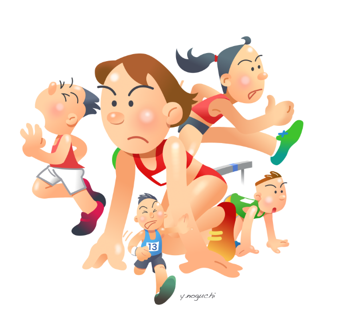 陸上 スポーツ オリンピック イラスト Nonちゃんイラストブログ