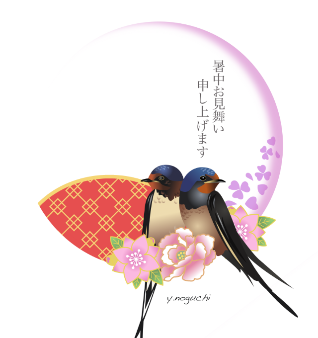 涼しげな風鈴イラストお洒落 夏のイラスト可愛い 暑中見舞いイラスト Nonちゃんイラストブログ
