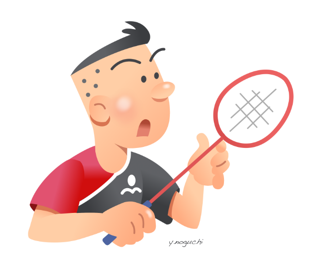 バドミントンイラストかっこいい スポーツイラスト 体育の日イラスト Nonちゃんイラストブログ