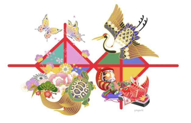 長寿のお祝いイラスト #めでたい鶴亀お祝いイラスト #介護施設のお祝い