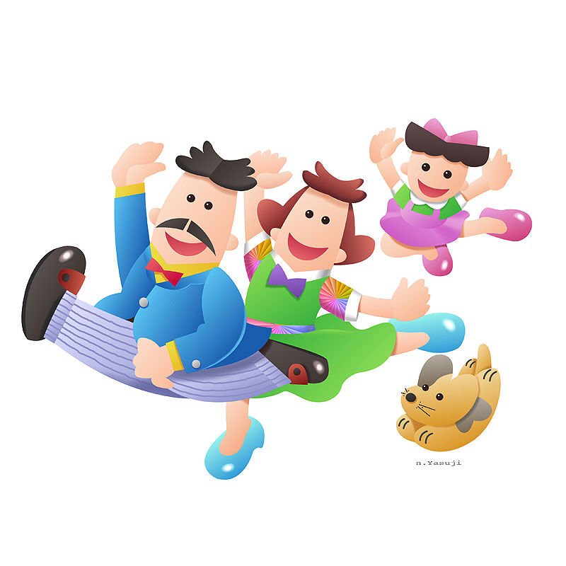 家族 ファミリーイラスト Nonちゃんイラストブログ