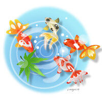 涼しげな金魚イラスト 夏素材イラスト Nonちゃんイラストブログ