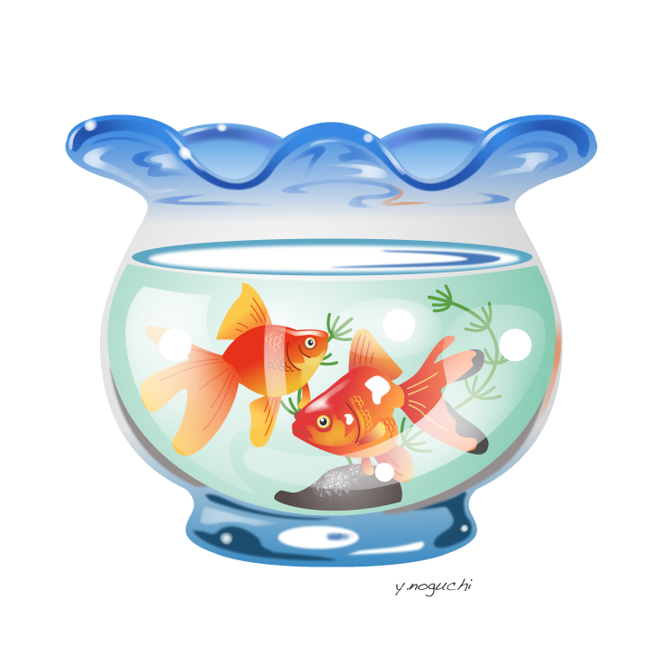 涼しけな夏向けイラスト 金魚イラスト Nonちゃんイラストブログ