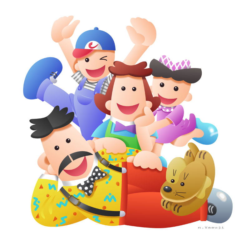 家族 一家団欒イラスト Nonちゃんイラストブログ