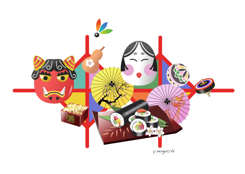 節分イラスト 豆まきイラスト 行事イラスト 恵方巻イラスト Nonちゃんイラストブログ 節分イラスト 豆まきイラスト 行事イラスト 恵方巻イラスト Nonちゃんイラストブログ