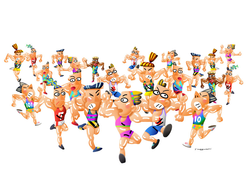 オリンピック 陸上 イラスト Nonちゃんイラストブログ