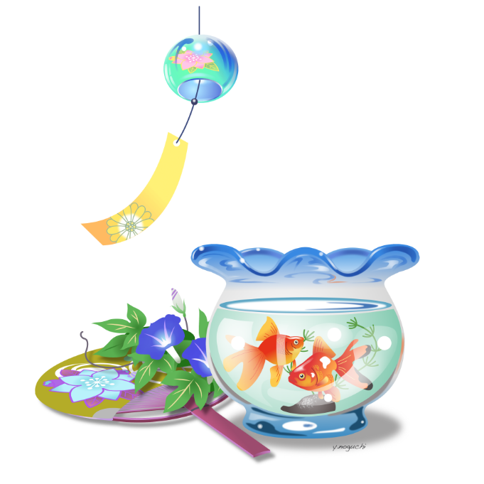 夏期休暇のお知らせにお勧めイラスト 夏イラスト テニスクラブ 涼しげな夏イラスト Nonちゃんイラストブログ