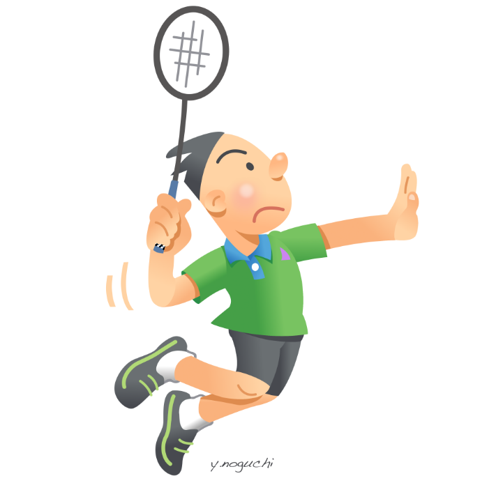 バドミントンイラストかっこいい スポーツイラスト 体育の日イラスト Nonちゃんイラストブログ
