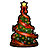 クリスマスツリー赤・庭