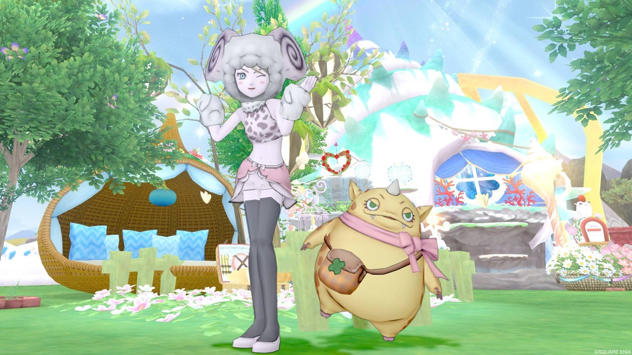 今日のコーデno 196 ひつじコーデ ドラクエ10 ドラクエ10 エルフの羽根は食べられませんっ