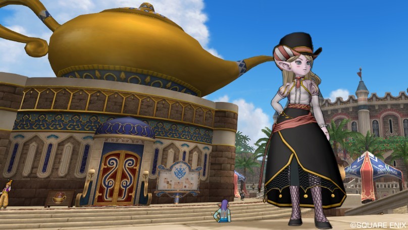 今日のコーデ ジェスタースーツ上 占い師の服下 ドラクエ10 ドラクエ10 エルフの羽根は食べられませんっ