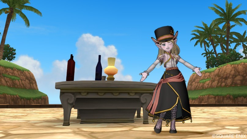 今日のコーデ ジェスタースーツ上 占い師の服下 ドラクエ10 ドラクエ10 エルフの羽根は食べられませんっ