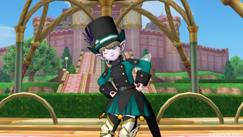 今日のコーデ 究明者のコート上 道化師の服下 ドラクエ10 ドラクエ10 エルフの羽根は食べられませんっ