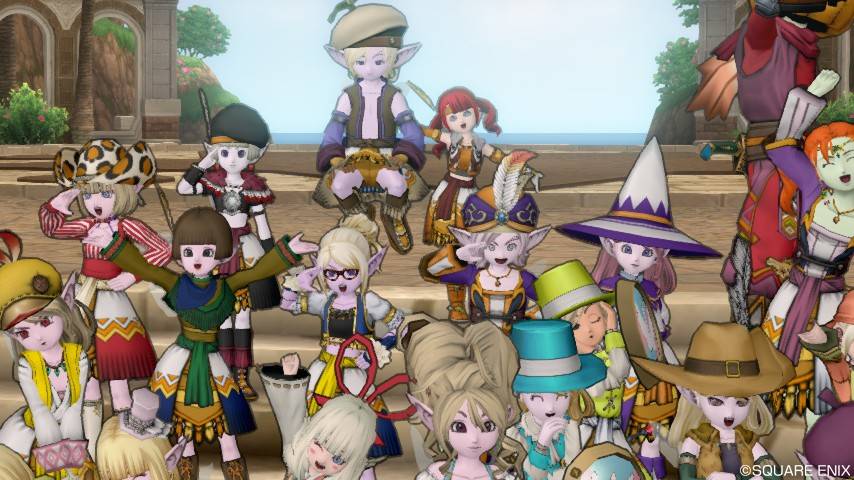 お礼 みんなでお揃い かたりべの服ドレア集会 ドラクエ10 ドラクエ10 エルフの羽根は食べられませんっ