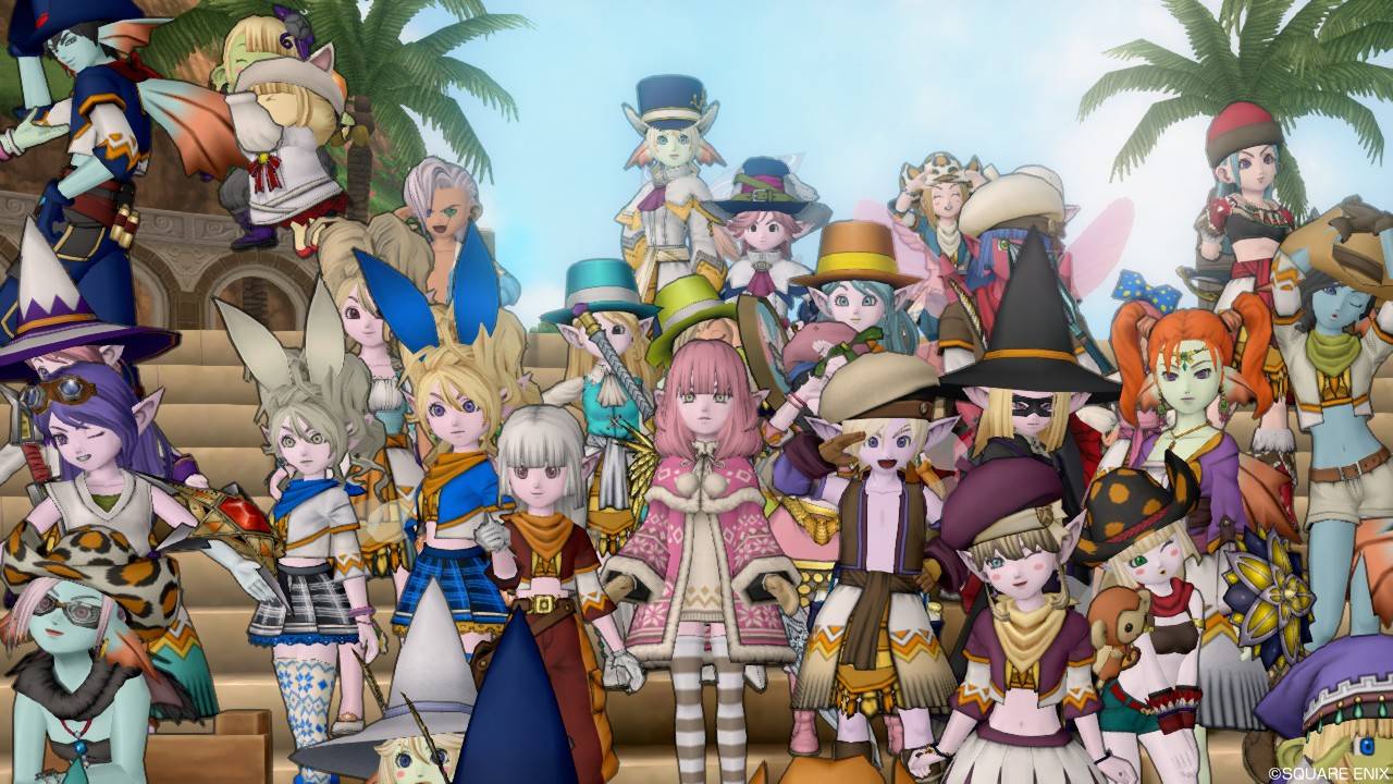 お礼 みんなでお揃い かたりべの服ドレア集会 ドラクエ10 ドラクエ10 エルフの羽根は食べられませんっ