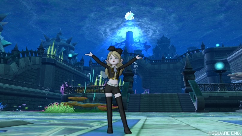 今日のコーデ クイックジャケット ホワイトキュロット ドラクエ10 ドラクエ10 エルフの羽根は食べられませんっ