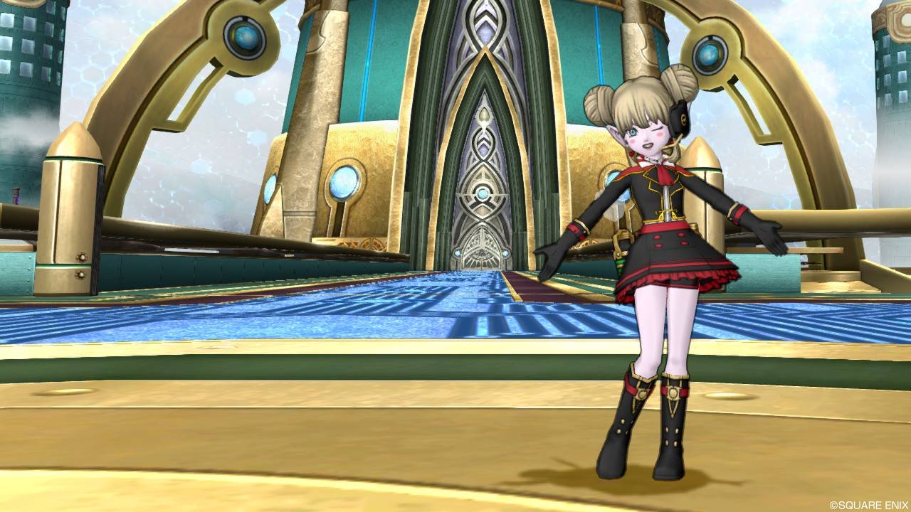 今日のコーデ クイックジャケットと防衛軍装備を使ったペアコーデ ドラクエ10 ドラクエ10 エルフの羽根は食べられませんっ