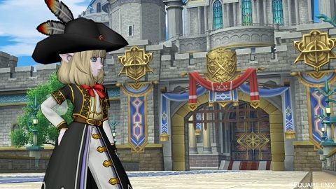 カッコいいドレスアップ 音楽隊の制服上 コマンダーコート下 ドラクエ10 エルフの羽根は食べられませんっ