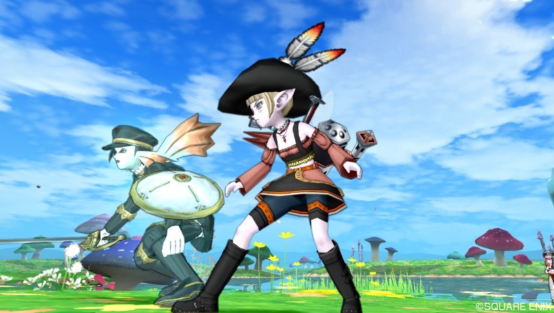 今日のコーデ 踊り子のドレス クロッシュウェア下 ドラクエ10 ドラクエ10 エルフの羽根は食べられませんっ