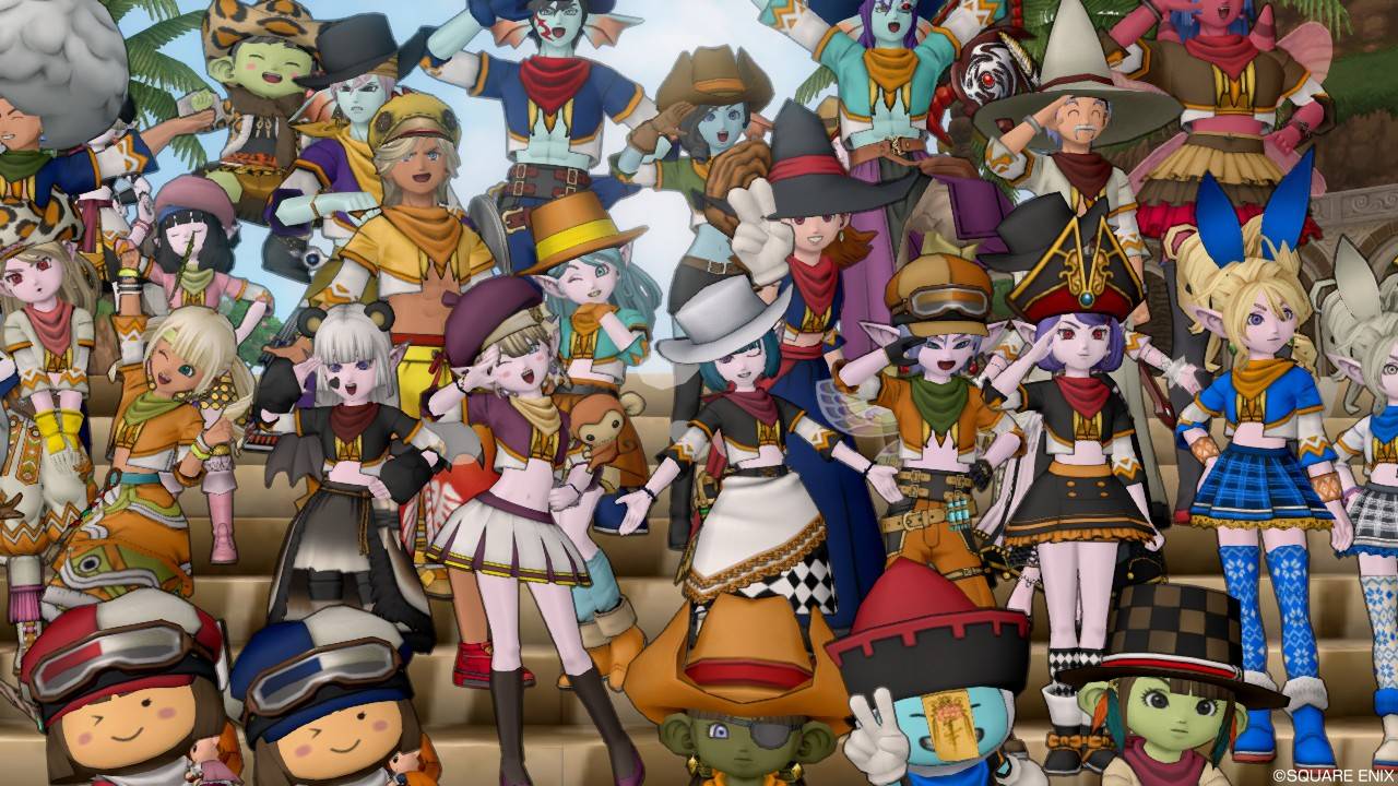 お礼 みんなでお揃い かたりべの服ドレア集会 ドラクエ10 ドラクエ10 エルフの羽根は食べられませんっ