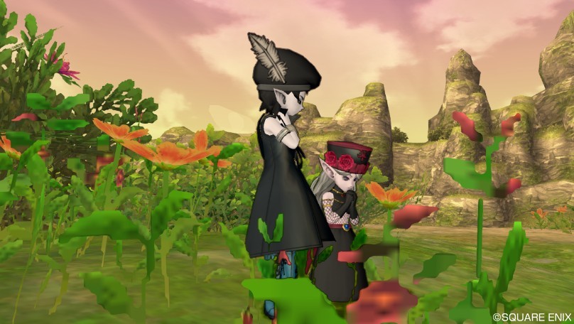 今日のコーデ ラウルのコート 占い師の服上 ローラ姫のドレス下 ドラクエ10 ドラクエ10 エルフの羽根は食べられませんっ