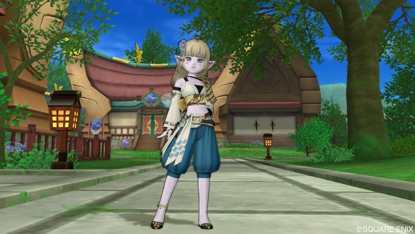 今日のコーデ くノ一の装束上 疾風の装束下 ドラクエ10 ドラクエ10 エルフの羽根は食べられませんっ