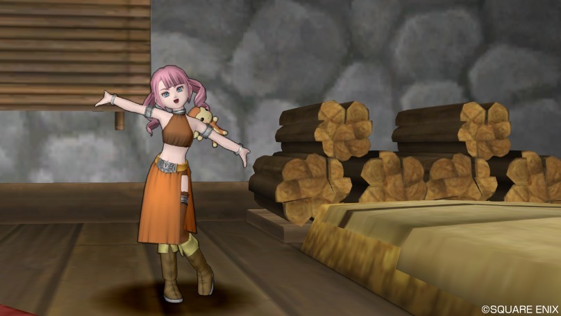 今日のコーデ かたりべの服上 クロッシュウェア下 ドラクエ10 ドラクエ10 エルフの羽根は食べられませんっ