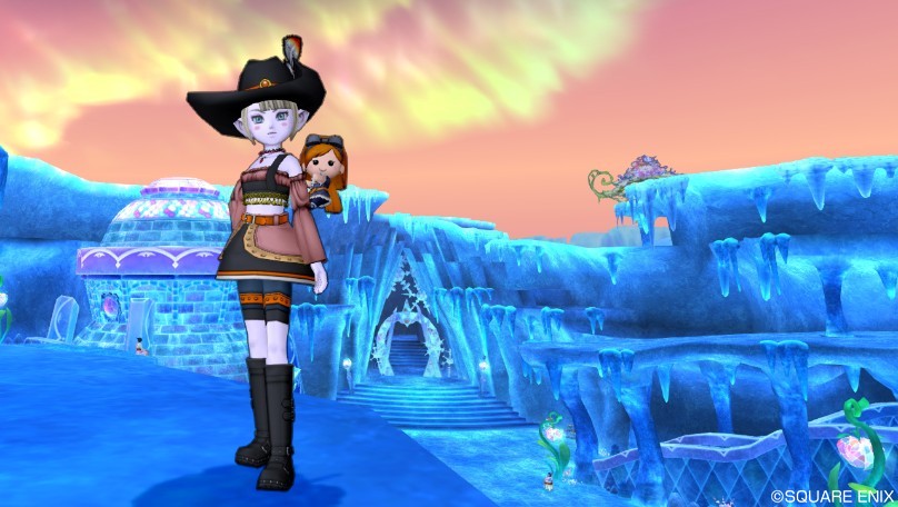 今日のコーデ 踊り子のドレス クロッシュウェア下 ドラクエ10 ドラクエ10 エルフの羽根は食べられませんっ