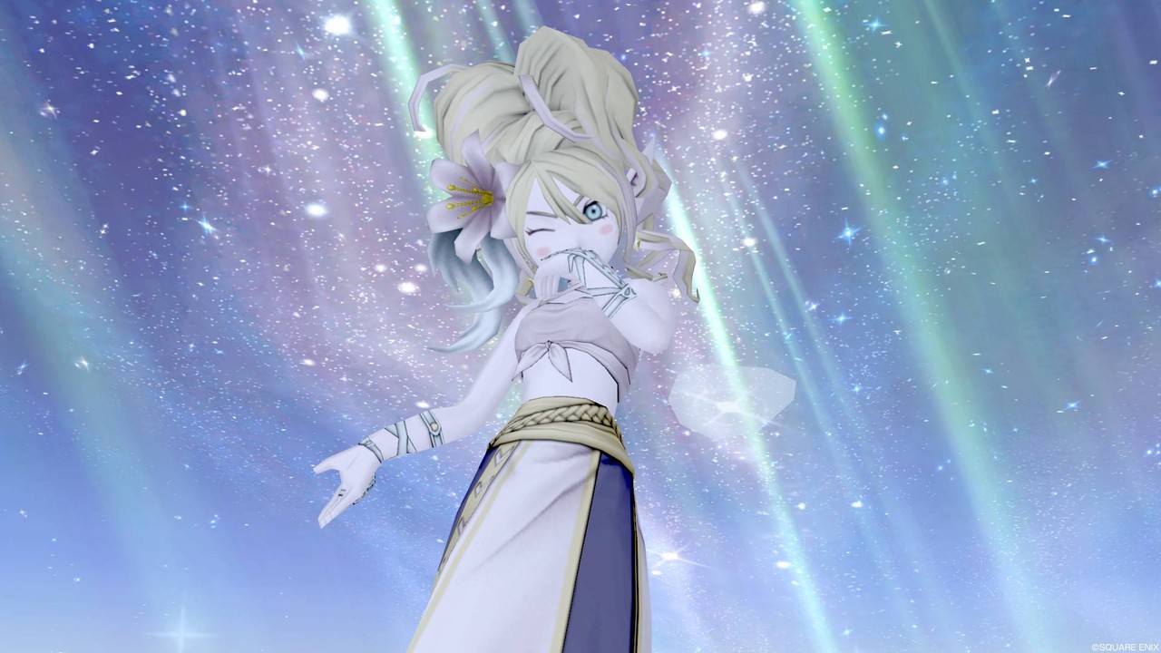 今日のコーデno 181 ウェディの服 ソポスのころも下 ドラクエ10 ドラクエ10 エルフの羽根は食べられませんっ