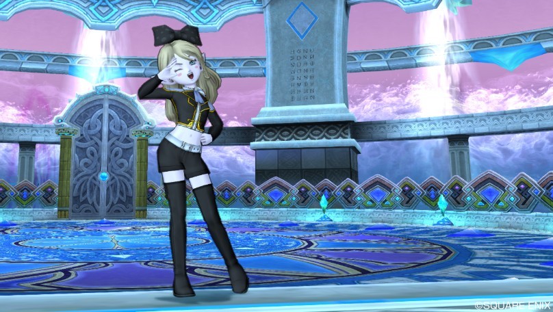 今日のコーデ クイックジャケット ホワイトキュロット ドラクエ10 ドラクエ10 エルフの羽根は食べられませんっ