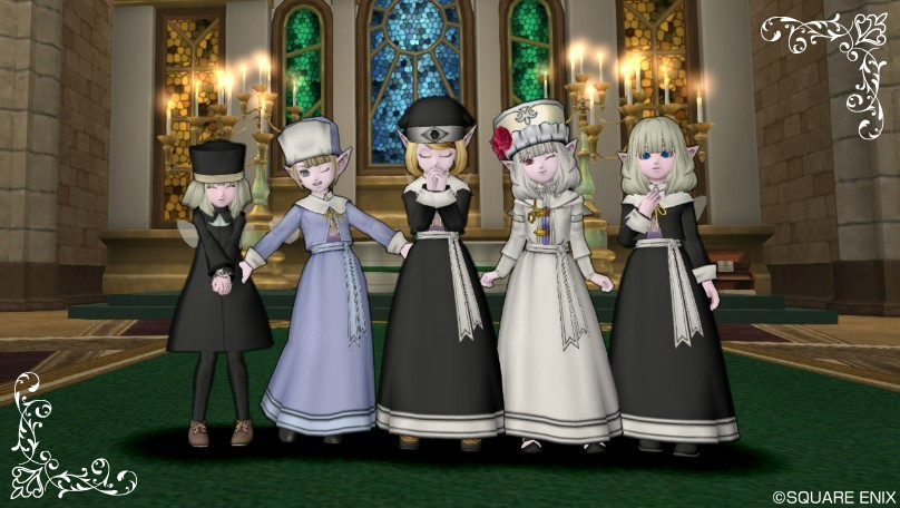 今日のコーデ シスター コスプレ 修道服 ドラクエ10 ドラクエ10 エルフの羽根は食べられませんっ