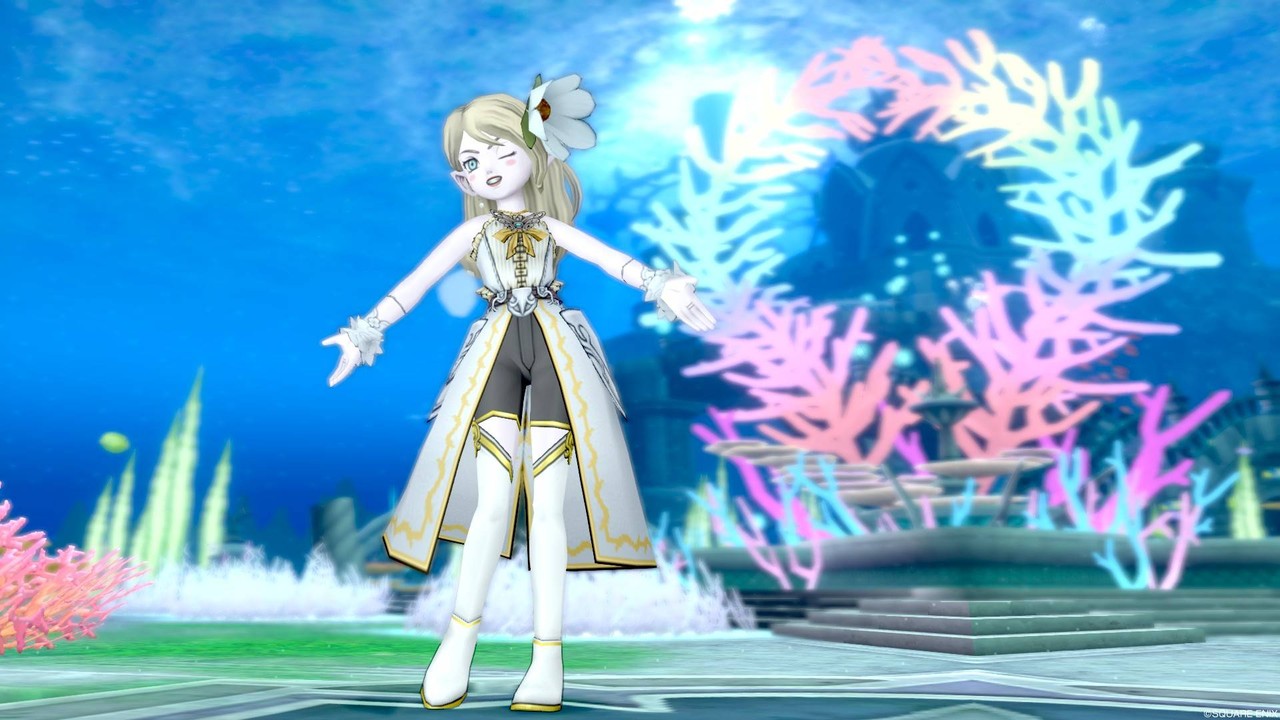 今日のコーデno 161 パピヨンドレス上 シュバリエメイル下 ドラクエ10 ドラクエ10 エルフの羽根は食べられませんっ