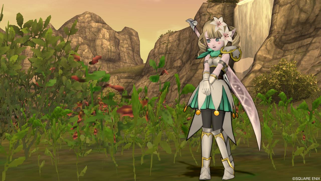 今日のコーデ 小さな英雄のよろい 道化師の服下 ドラクエ10 ドラクエ10 エルフの羽根は食べられませんっ