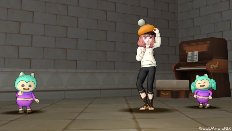 今日のコーデ くすしのローブ上 究明者のコート下 ドラクエ10 ドラクエ10 エルフの羽根は食べられませんっ