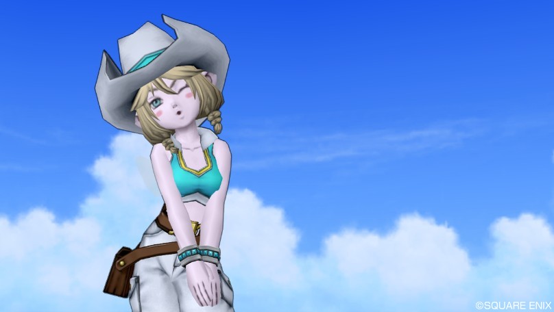 今日のコーデ 初夏ドレア 3 チアガールの服上 どうぐ使いのズボン ドラクエ10 ドラクエ10 エルフの羽根は食べられませんっ