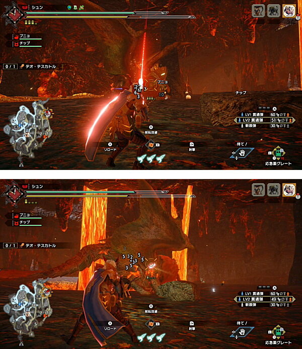 184 煉獄の主 怒れる炎帝 Mr 5 テオ テスカトル モンハンサンブレイク モンハンライズ サンブレイク ライトボウガン担いで行きます 狩