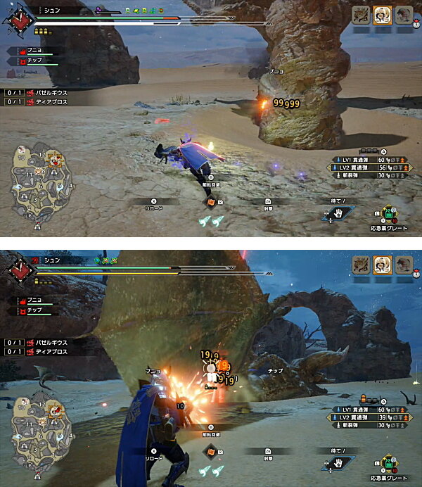 186 ウエもシタもこわいのニャ Mr 5 バゼルギウス ディアブロス モンハンサンブレイク モンハンライズ サンブレイク ライトボウガン担いで行きます 狩