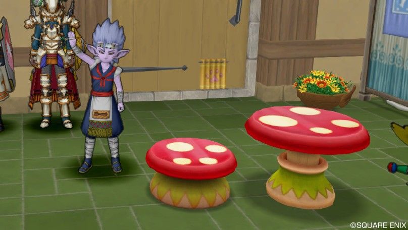 ドラクエ10 これも可愛い 赤キノコのイスとテーブル ドラクエ10 屋根裏 サーチ
